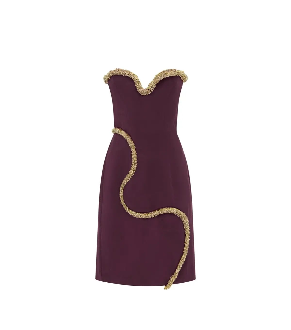 Alemais Orion Embellished Midi Dress Burgundy Size AU 10 photo 5