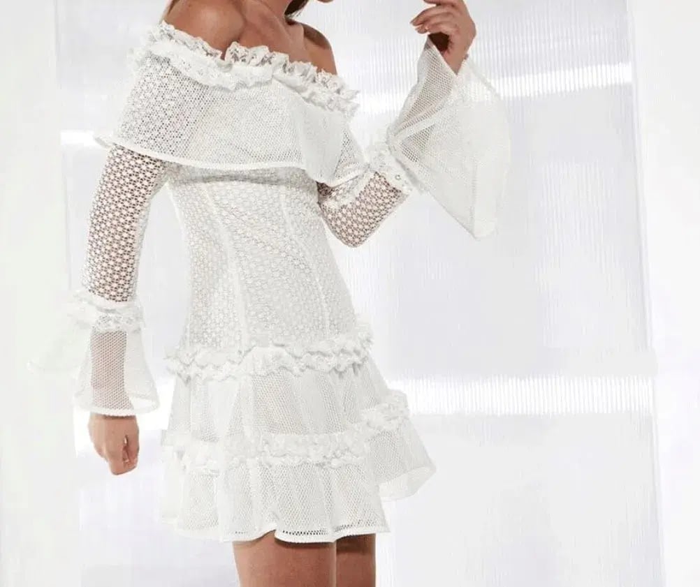 Mossman Mood Swing Dress White Size 8 photo 4