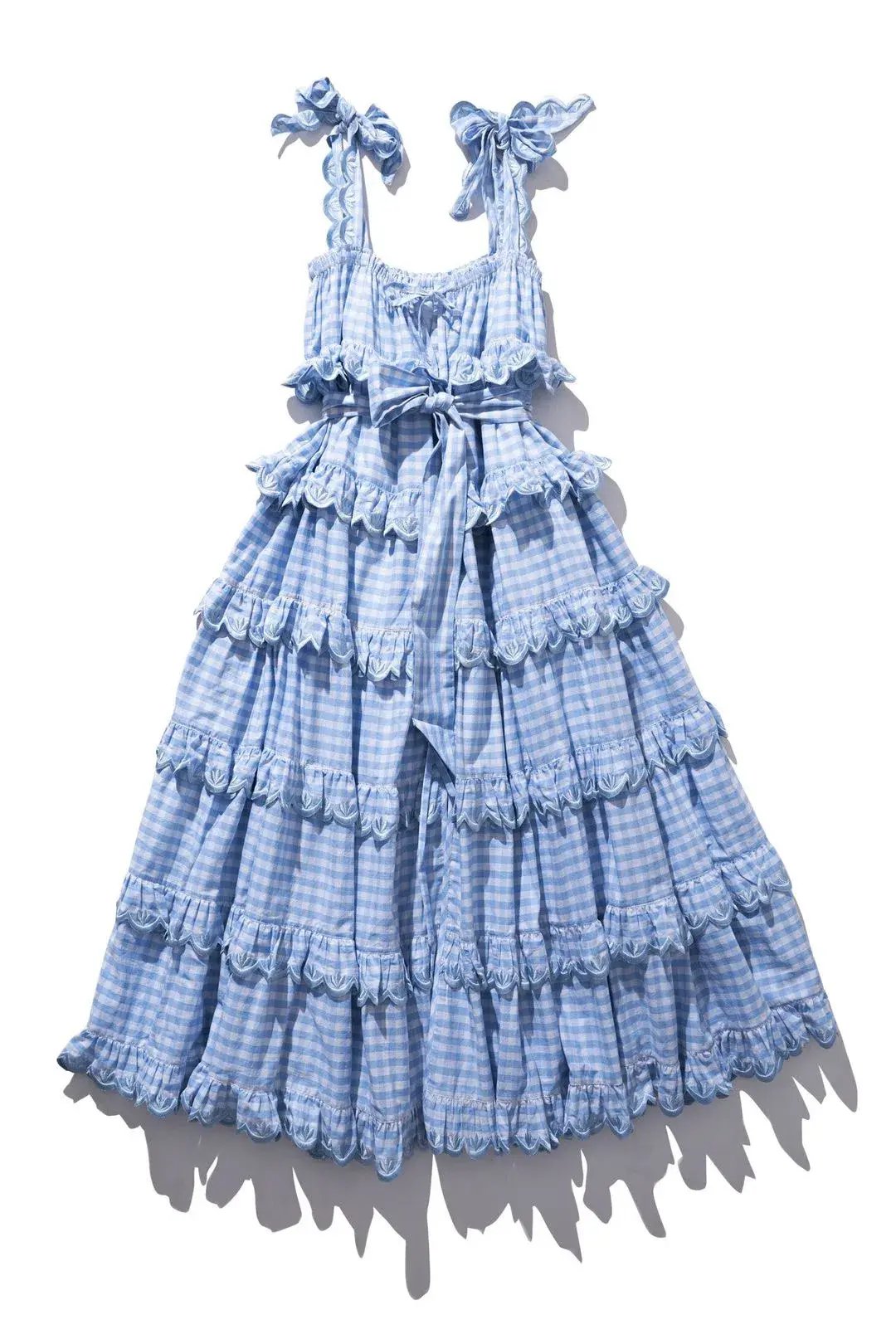 Innika Choo Iva Biigdres Dusk Gingham Print Size 1/Au 8 photo 5