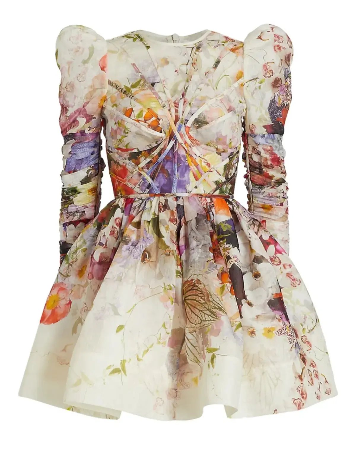Zimmermann Prima Panelled Mini Dress Floral Size 0 / AU 6 or 8 photo 6