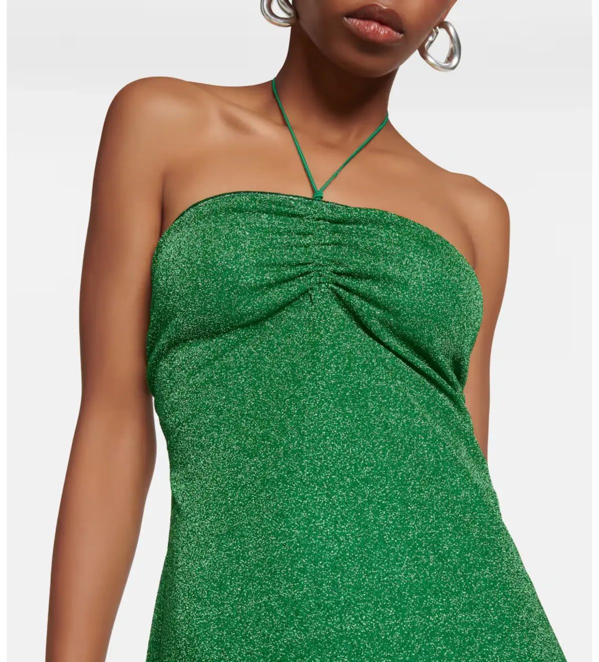 Oseree Lumiere Empire Maxi Dress in Emerald Green Size 10 photo 2