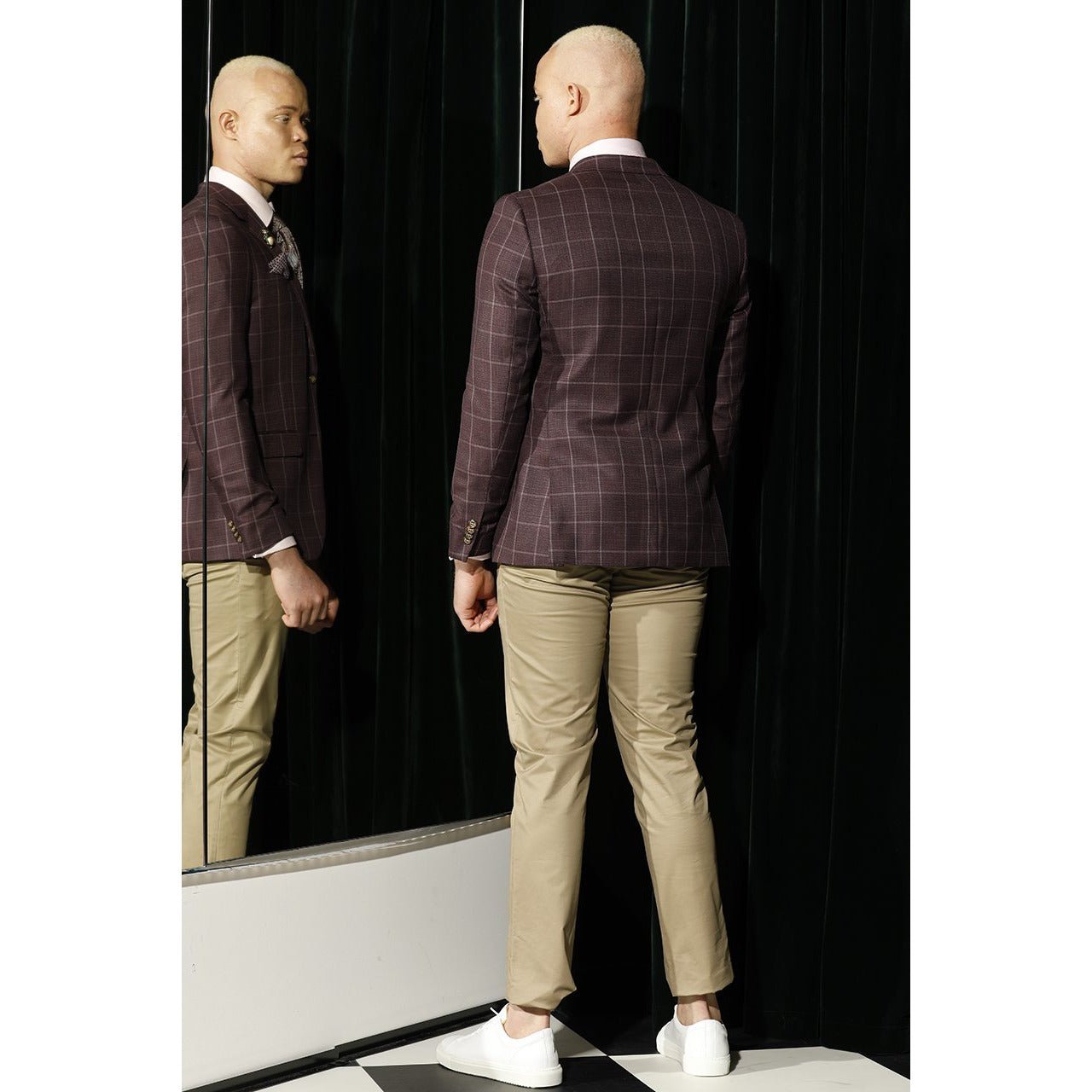 Daniel Hechter Aubergine Check Jacket photo 4