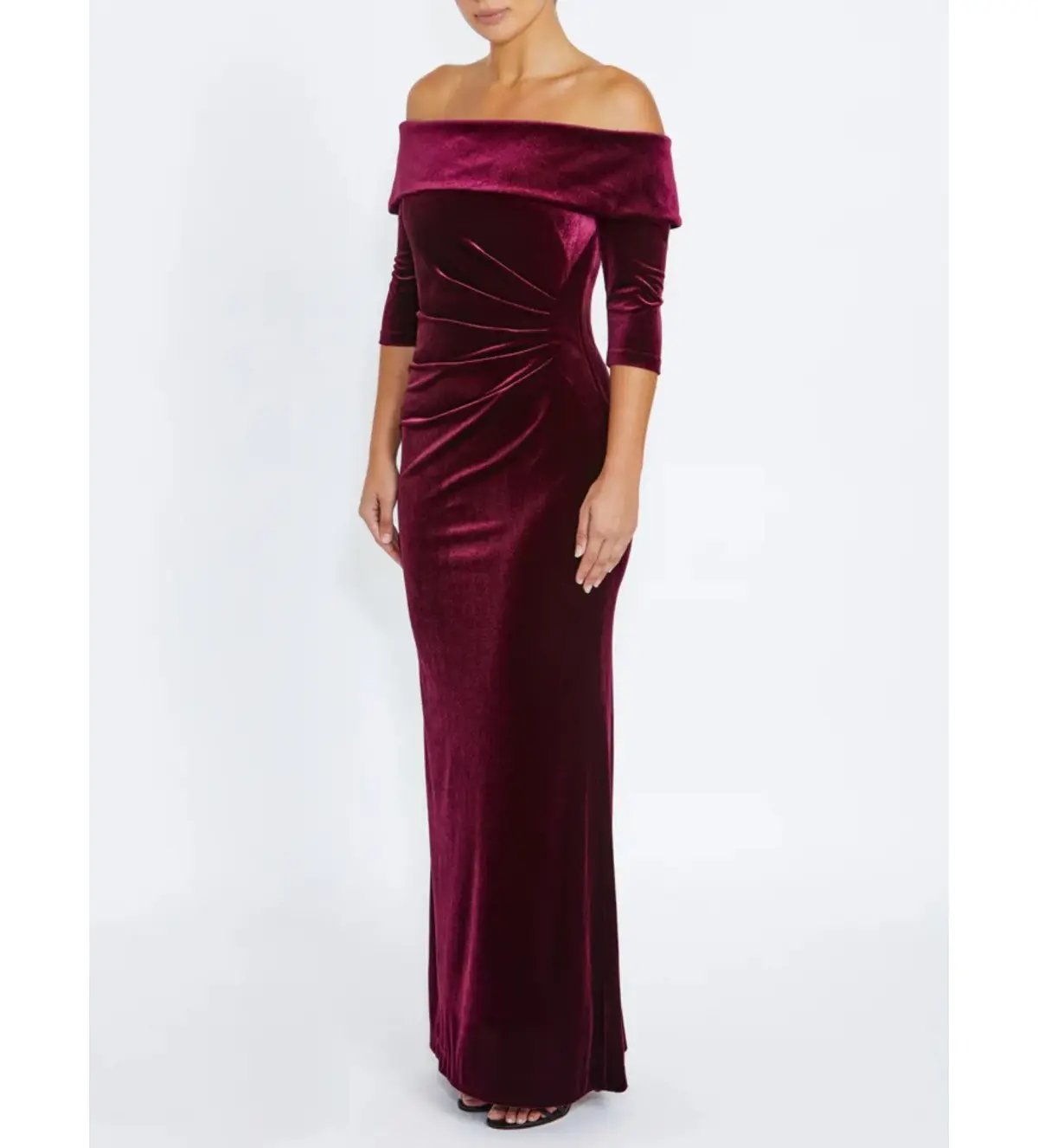 Anthea Crawford Elliana Velour Gown Merlot Size 16/XXL photo 2