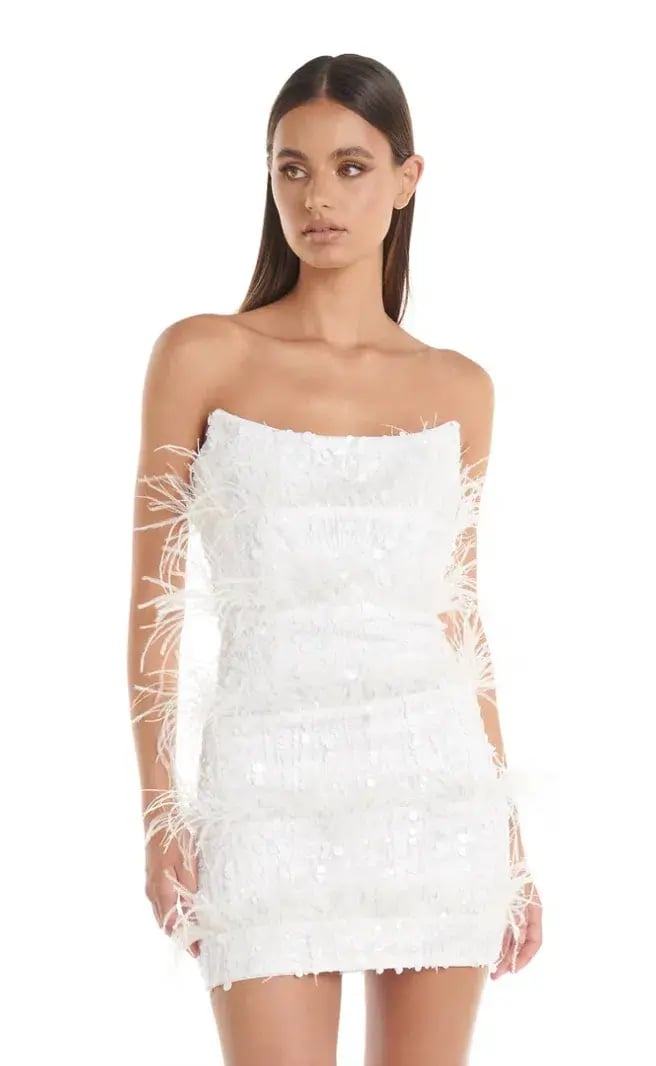 Eliya The Label Tiffany Dress White Size L/Au 12 photo 3