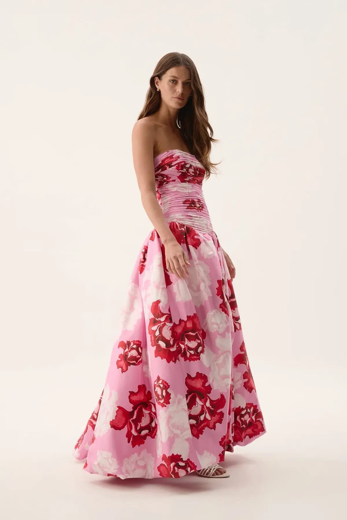 Aje Behold Maxi Dress Pink Boldly Blooming Size AU 12 photo 3