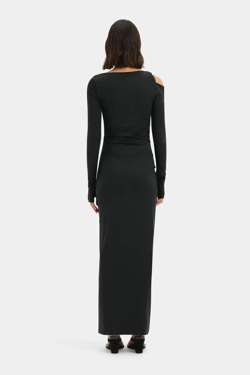 Sir The Label Elm Long Sleeve Midi Dress Black Size 10/M photo 5