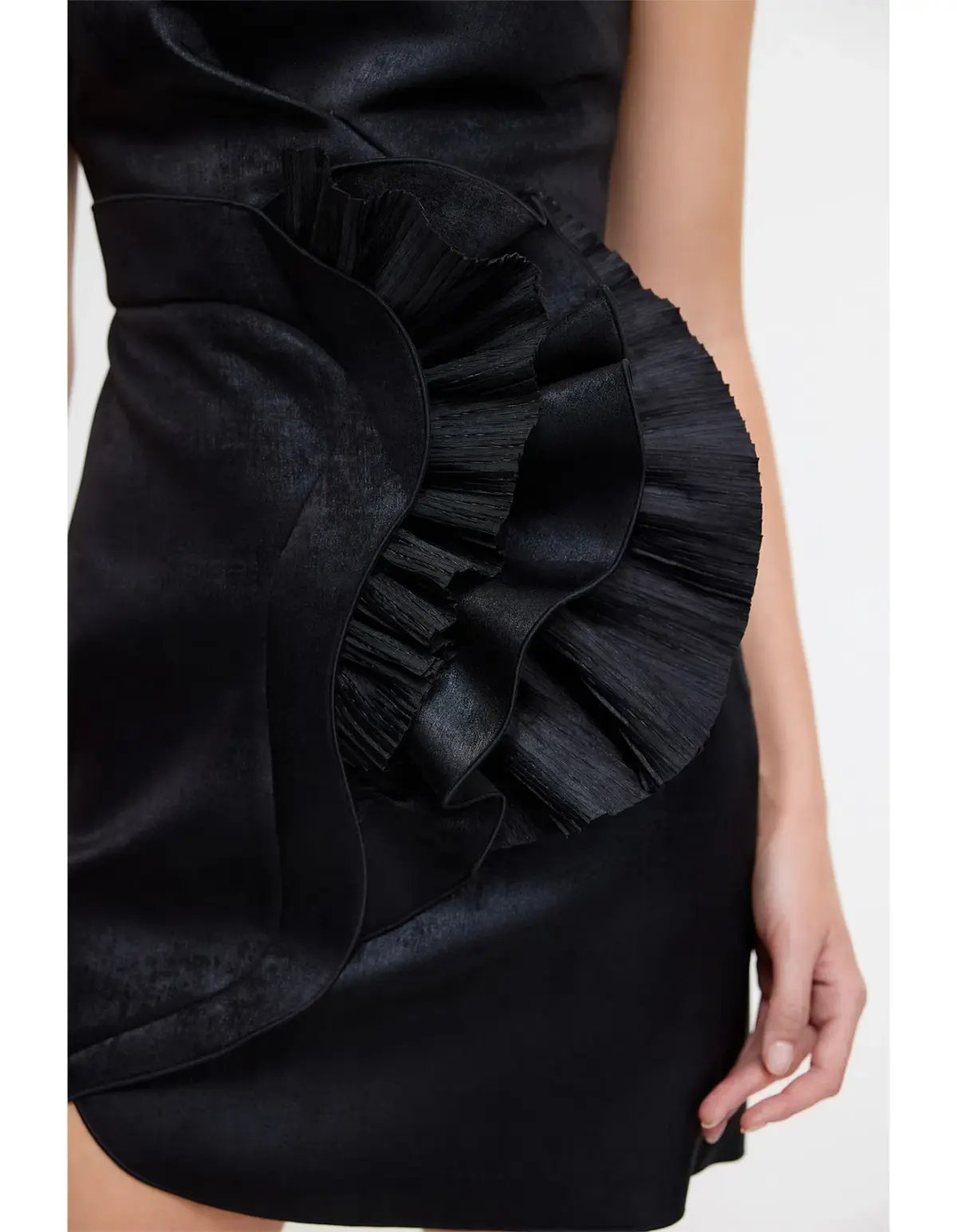 Acler Webster Mini Dress Metallic Black Size 8 photo 4