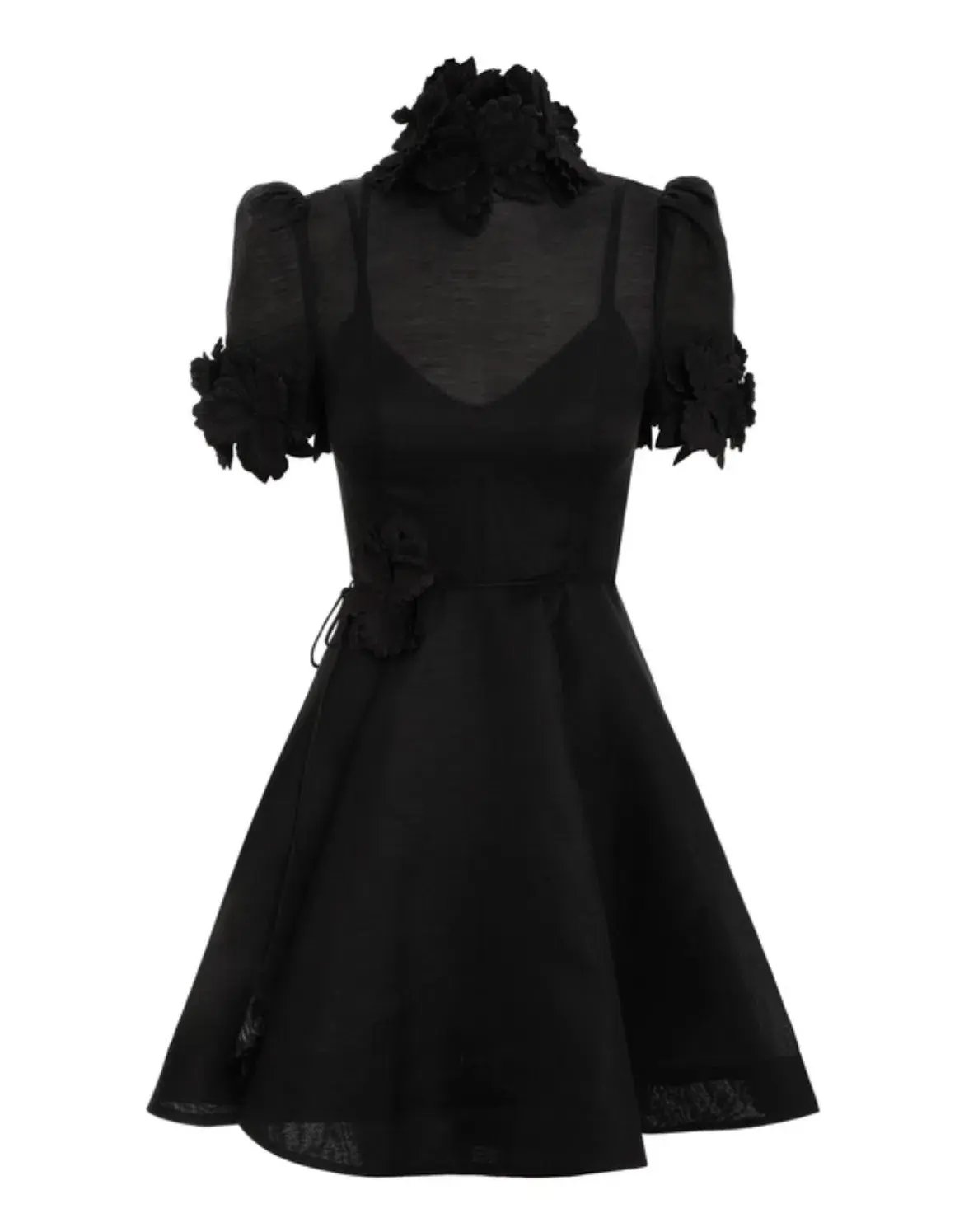 Zimmermann Luminosity Lift Off Black Flower Mini Black Size 0 / AU 8 photo 3
