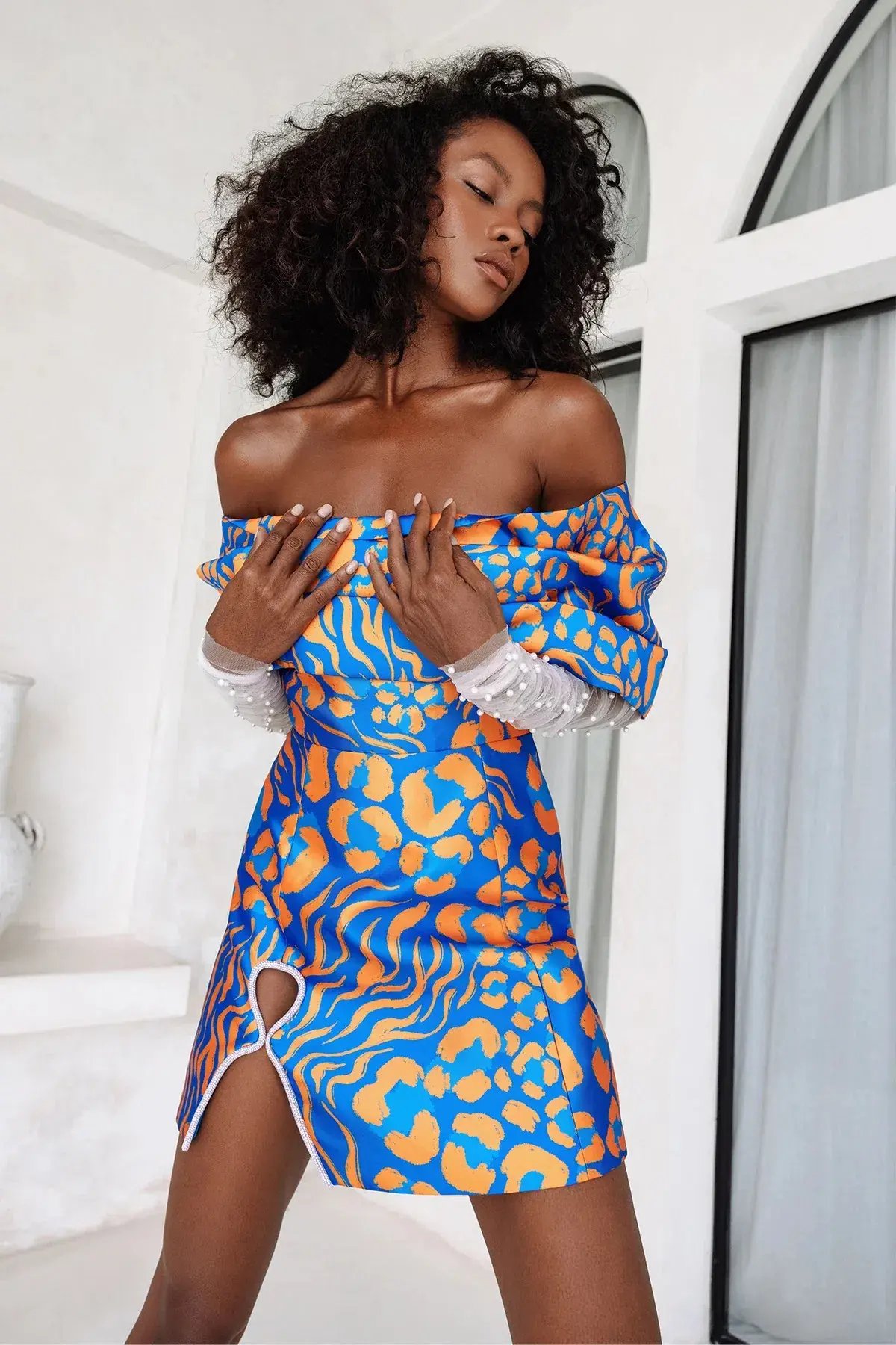 Eliya The Label Lola Mini Dress Print Size 8 photo 3