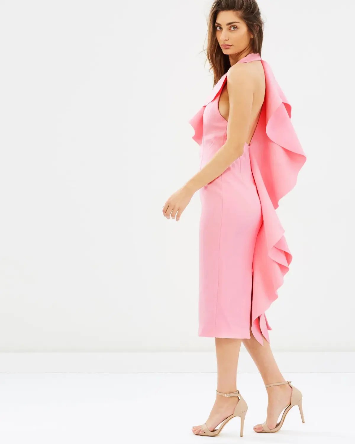 Asilio Dream A Little Dream Midi Dress Pink Size 6 photo 4