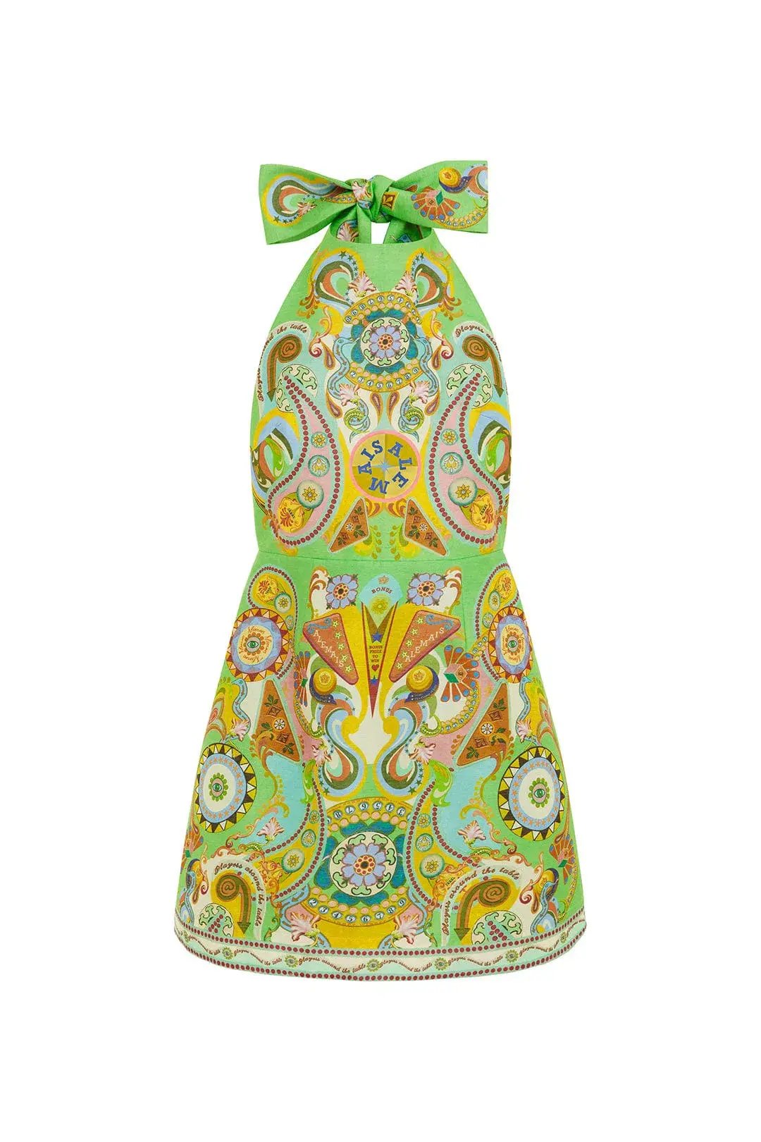 Alemais Pinball Mini Dress Green Print Size 12 photo 3