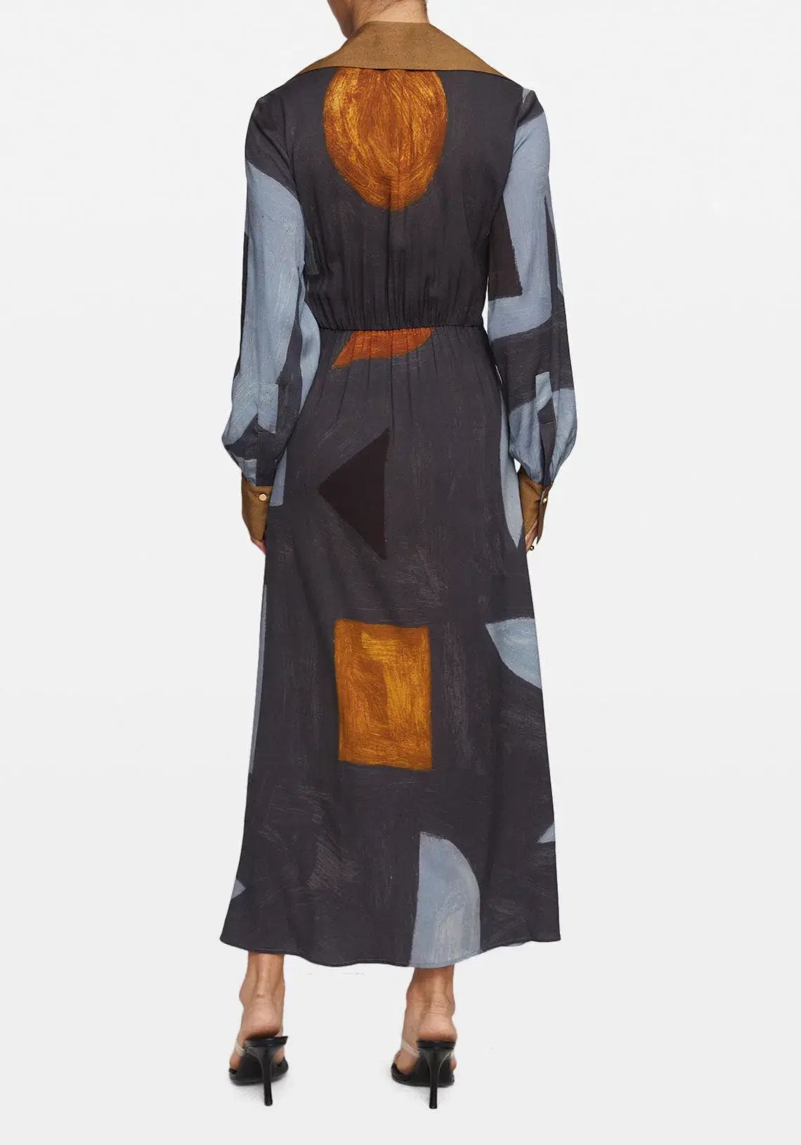 Manning Cartell Tiger Long Sleeve Silk Dress Print Size 6 photo 3