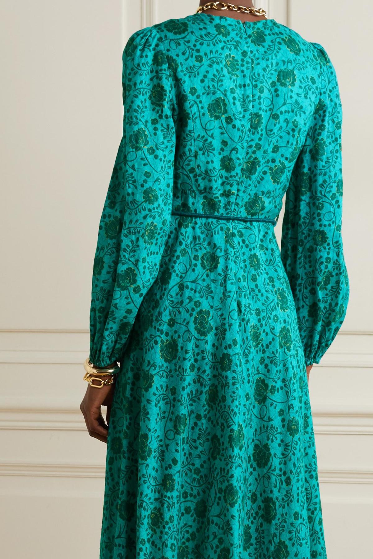 Zimmermann Lulu High Neck Dress Jade Floral Size 0 / AU 8 photo 2