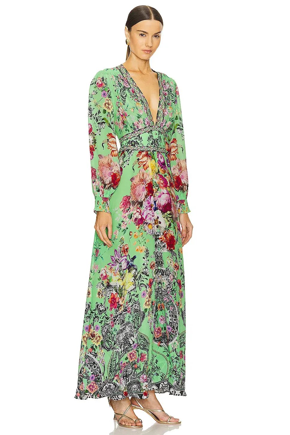 Camilla Button Maxi Dress with Shaped Waistband Porcelain Dream Size S / AU 10 photo 2