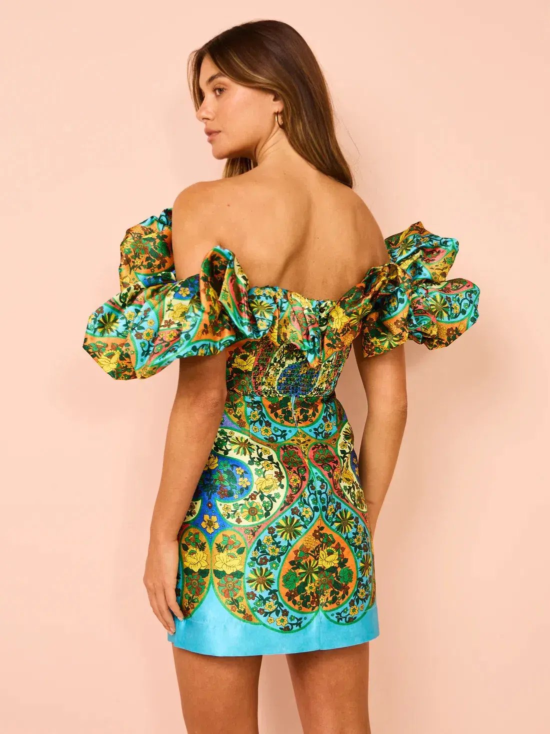 Alemais Sofie Off Shoulder Dress In Mutli Size AU 12 photo 3