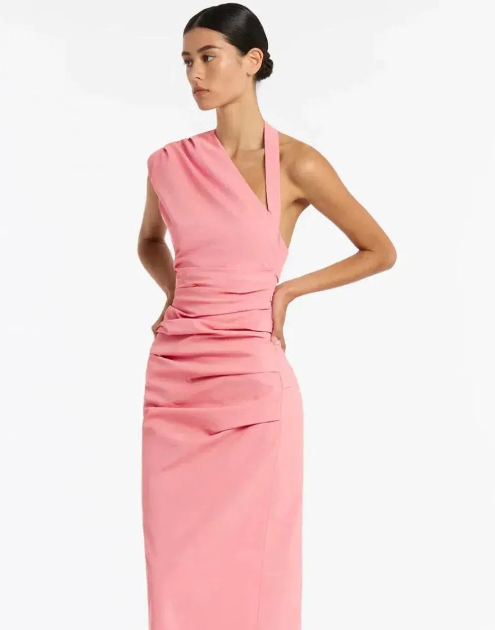 Sir the Label Giacomo Gathered Gown Pink Size 6 photo 2