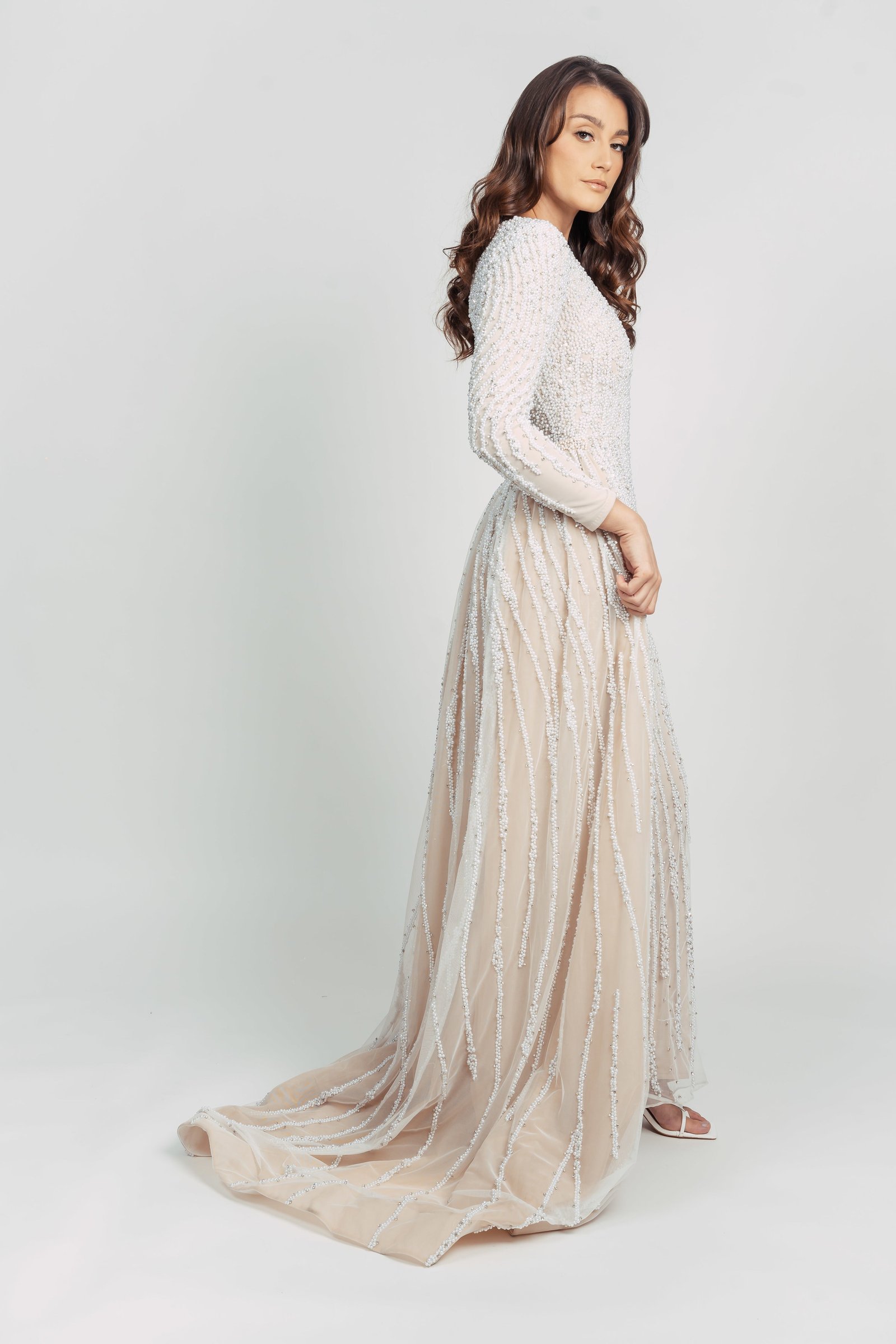 MONA PEARL GOWN BY MY SECRET WARDROBE WHITE photo 10