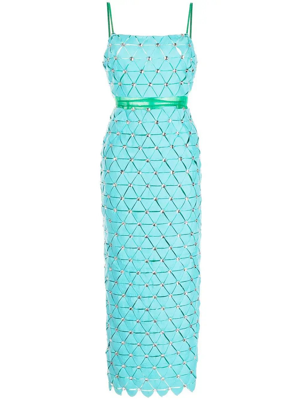 Rachel Gilbert Cindy Panelled Maxi Gown Aqua Size 0 / AU 6 photo 4