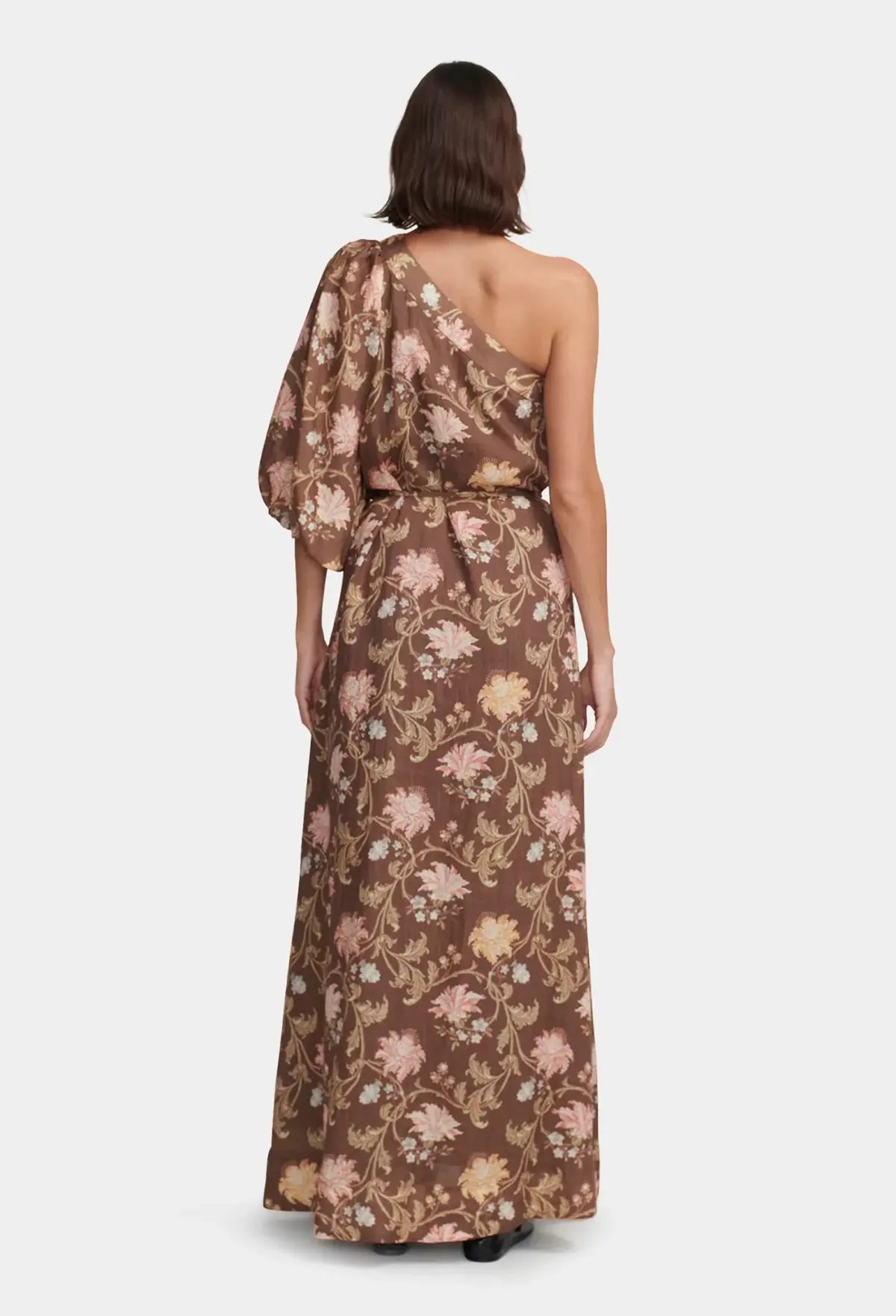 Hansen and Gretel Carmen Maxi Dress Carob Floral Size AU 12 photo 2