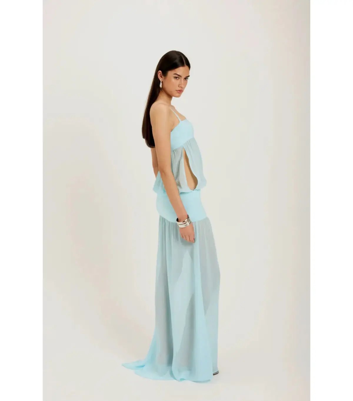 Ance Gria Romeo Gown Aqua Size 6 photo 2