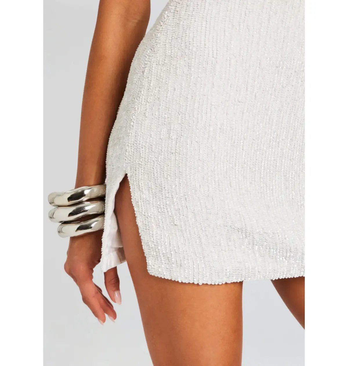 Retrofete Cydney Sequin Dress White Size XS / AU 6 photo 2