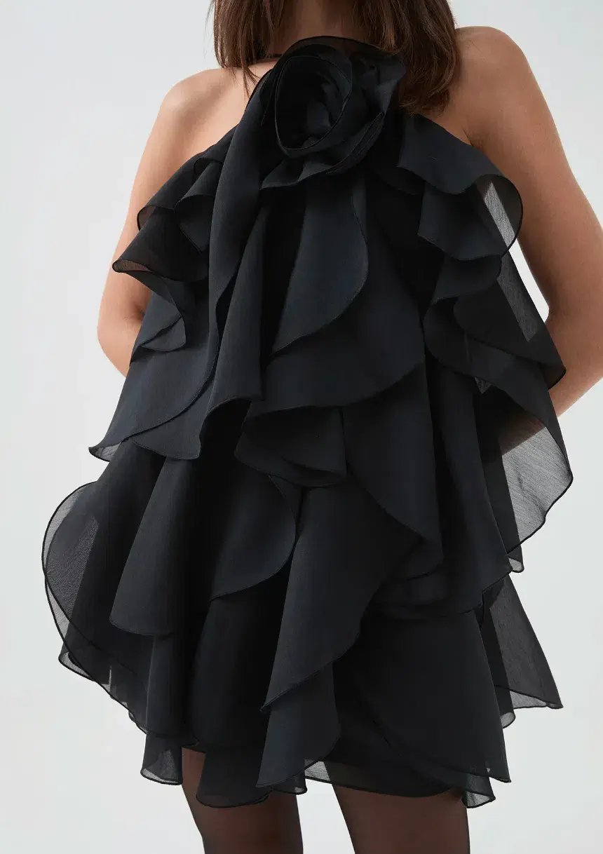 Aje Pandorea Mini Dress Black Size 8 photo 3