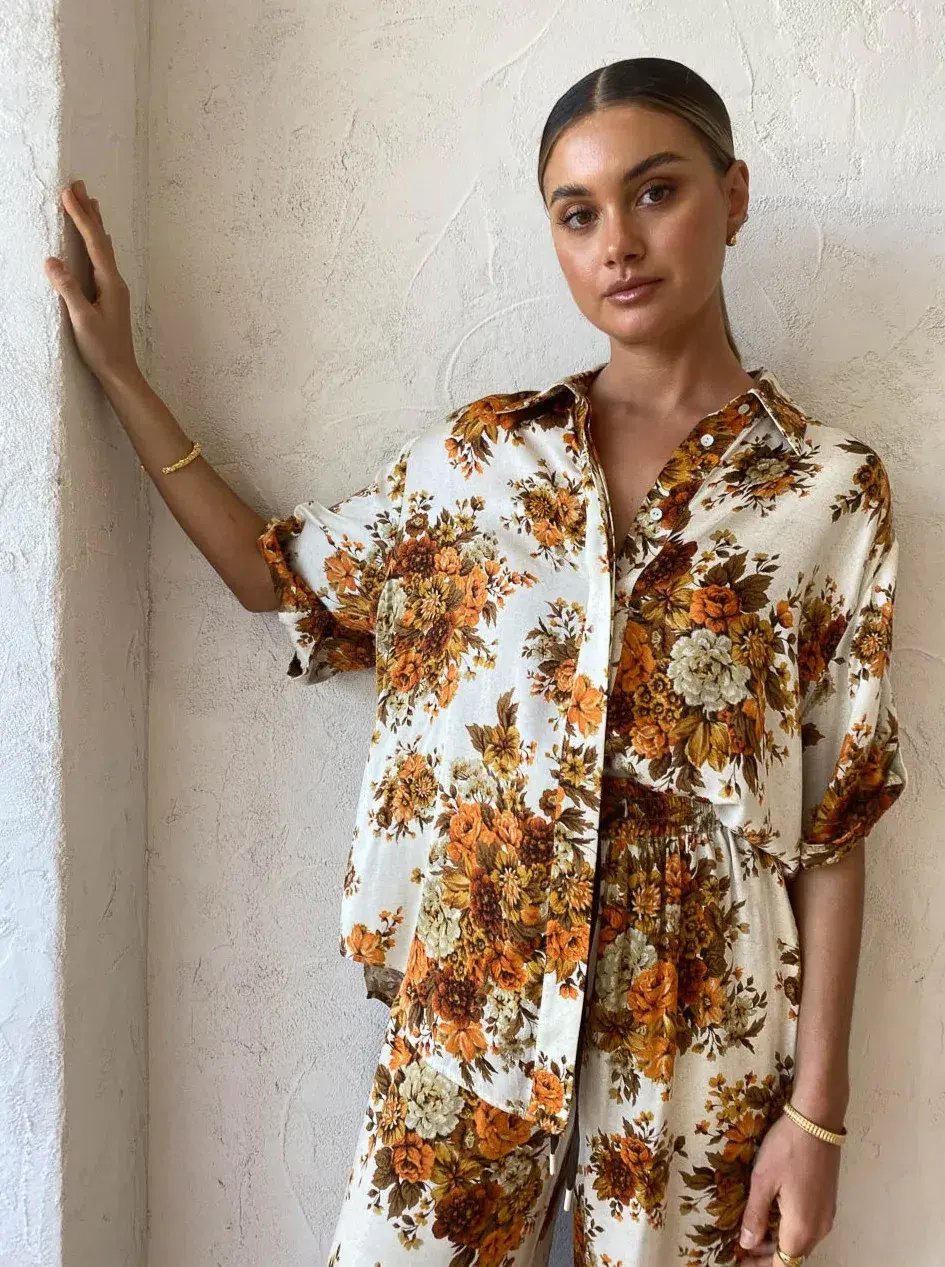 Alemais Derby Lounge Shirt and Pants Set Print Size 10 photo 2