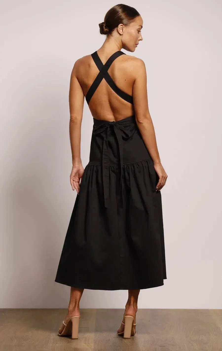 Pasduchas Mangrove Midi Dress Black Size 10 photo 2