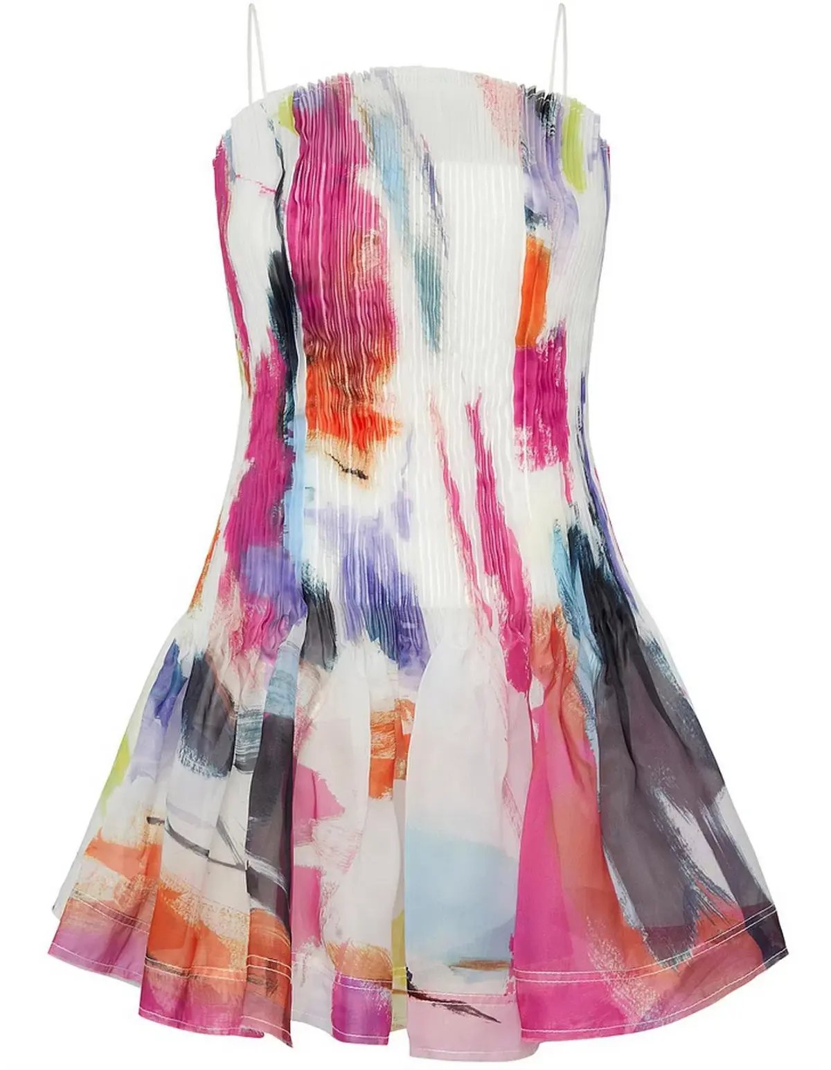 Aje Celestial Pleated Mini Dress Multi Size 8 photo 5