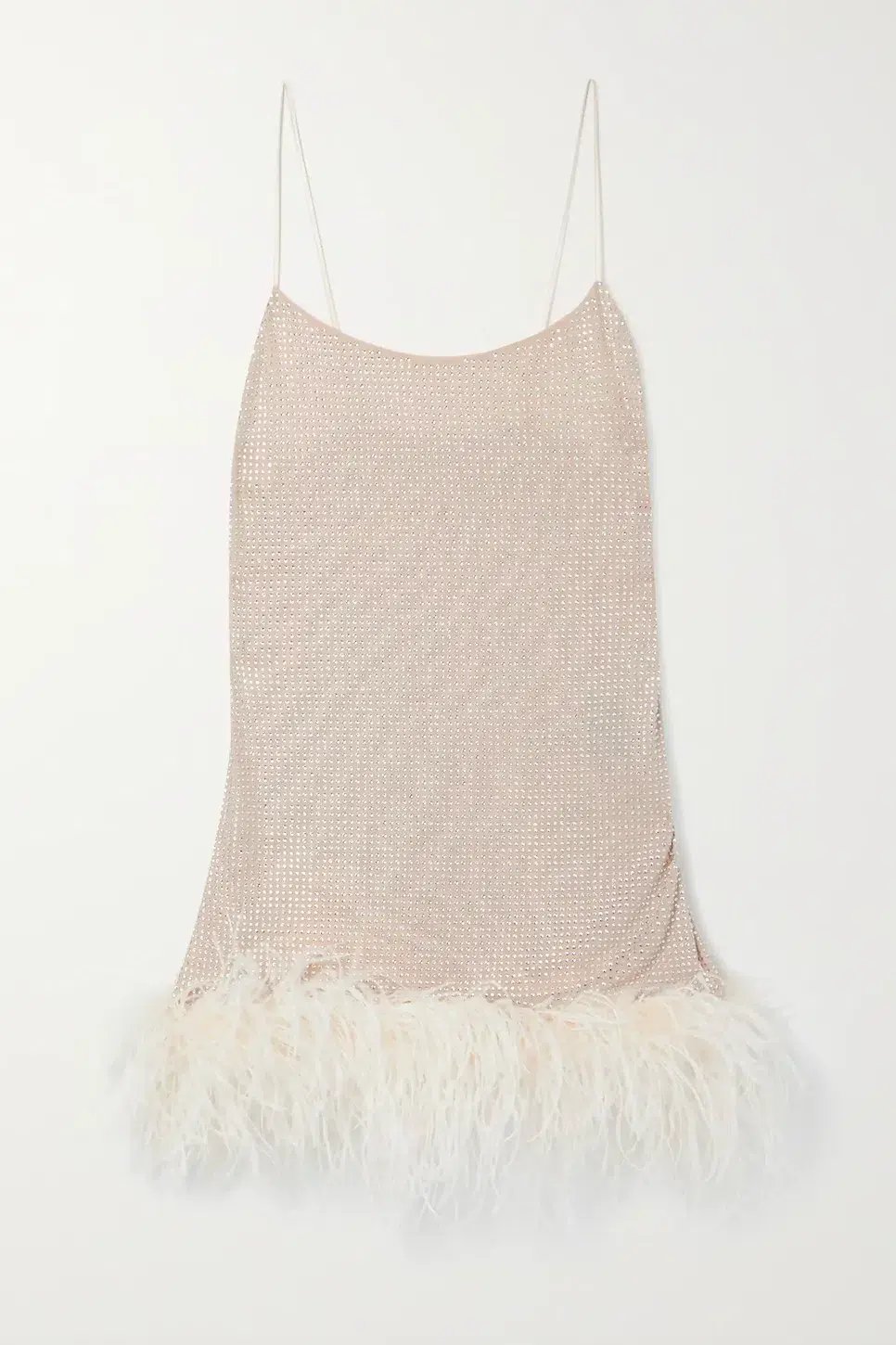 Leslie Amon Laurie Crystal-Embellished Feather-Trimmed Mini Dress Size S / AU 6-8 photo 5