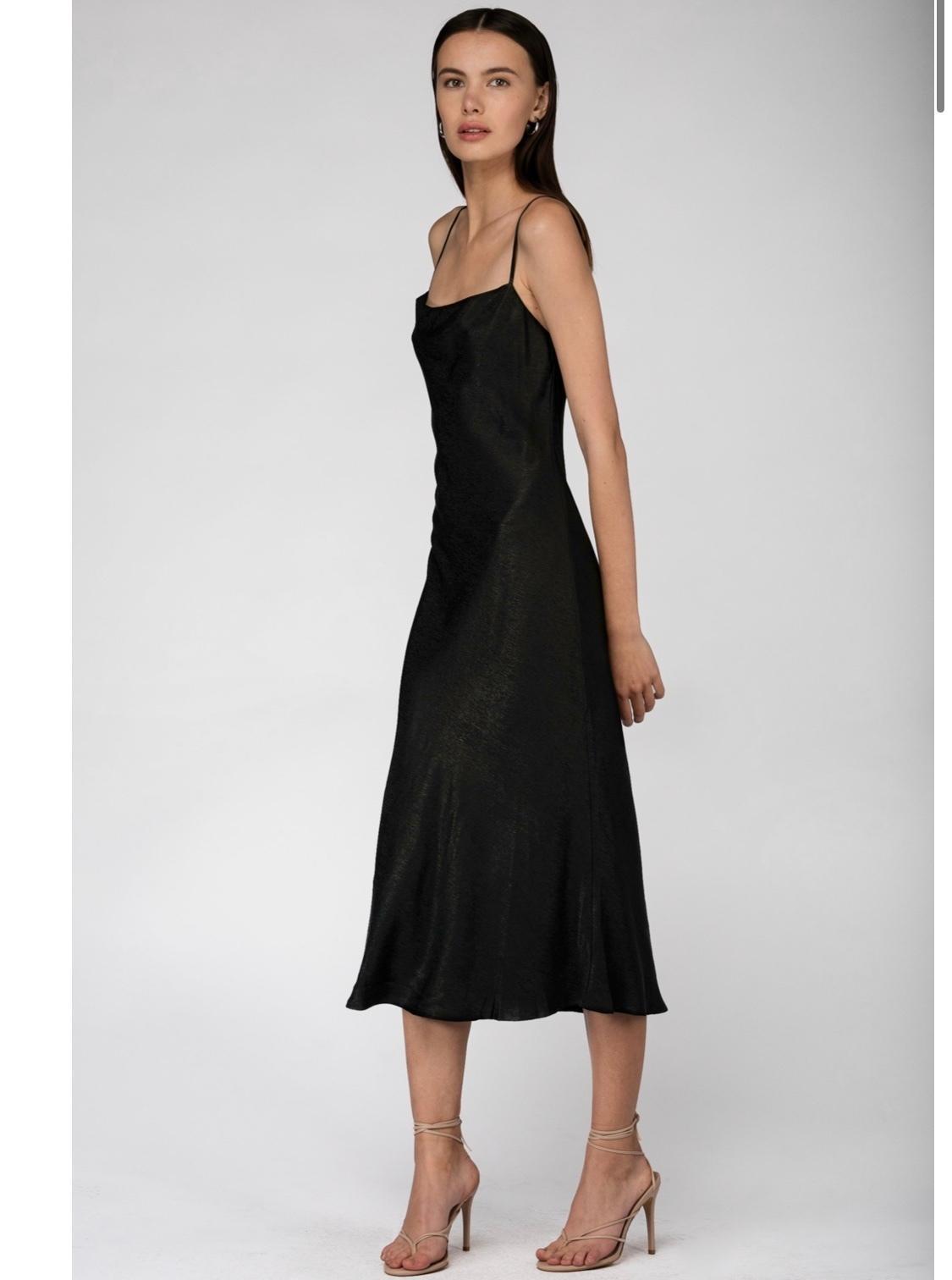 Third form black bias slip dress size 8 photo 2