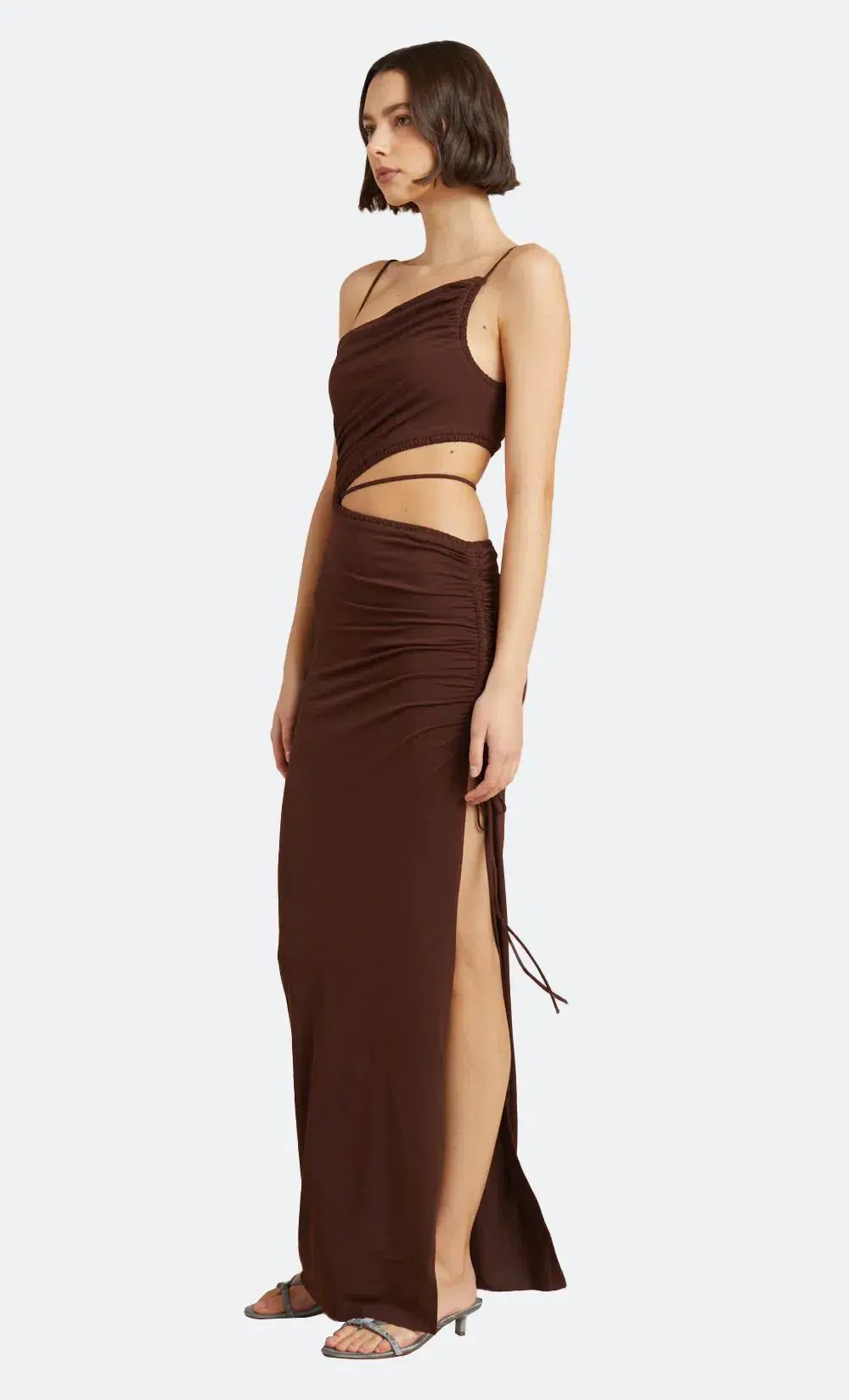 Bec & Bridge Dilkon Brown Maxi Dress Brown Size AU 12 photo 2