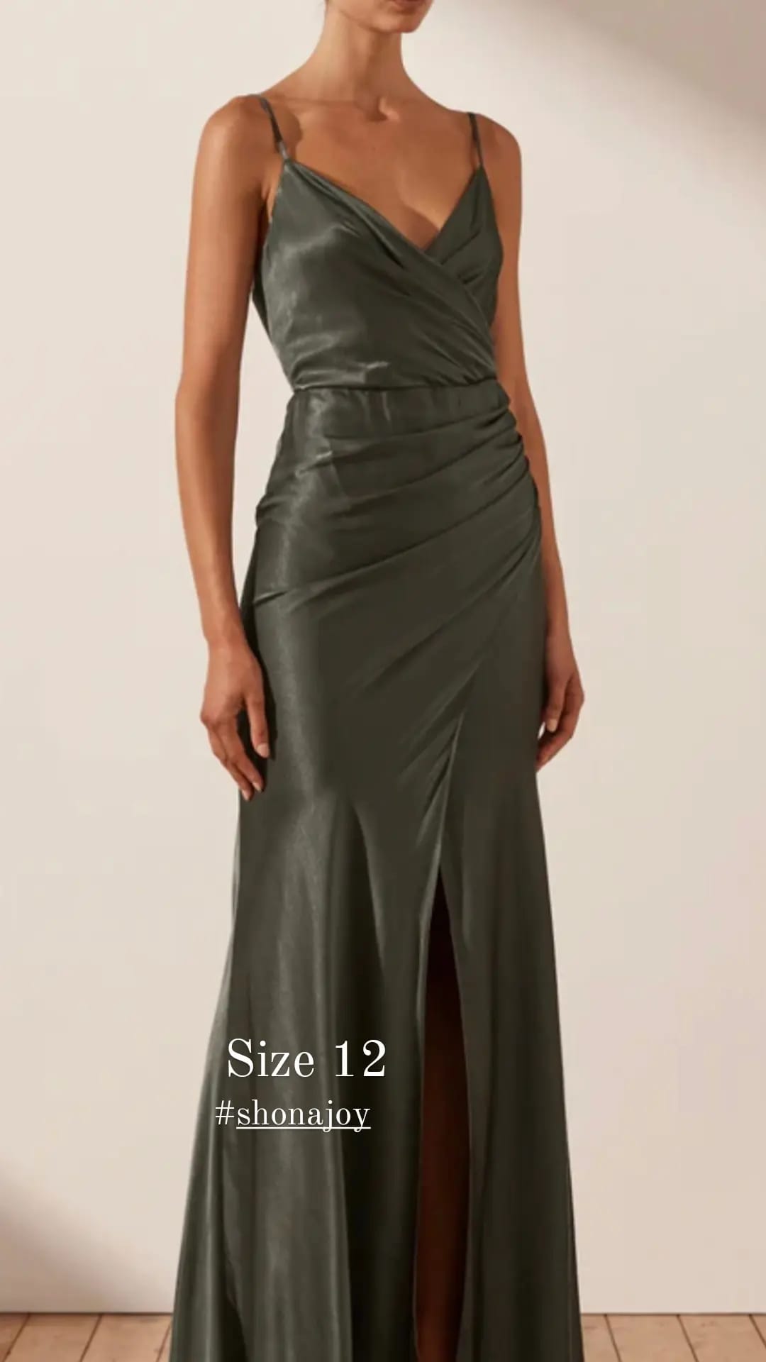 LA LUNE CROSS DRAPED MAXI DRESS – OLIVE – by Shona Joy photo 2