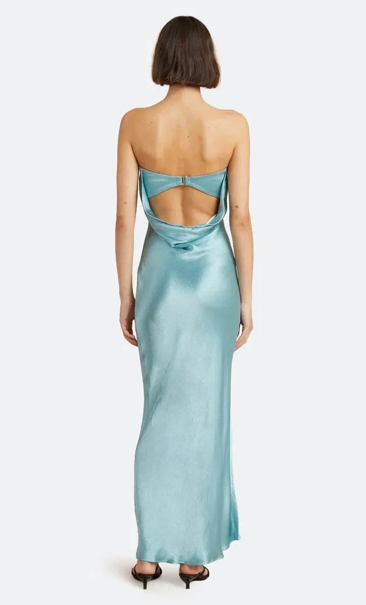 Bec & Bridge Moon Dance Strapless Dress Sea Spray Size 6 photo 3