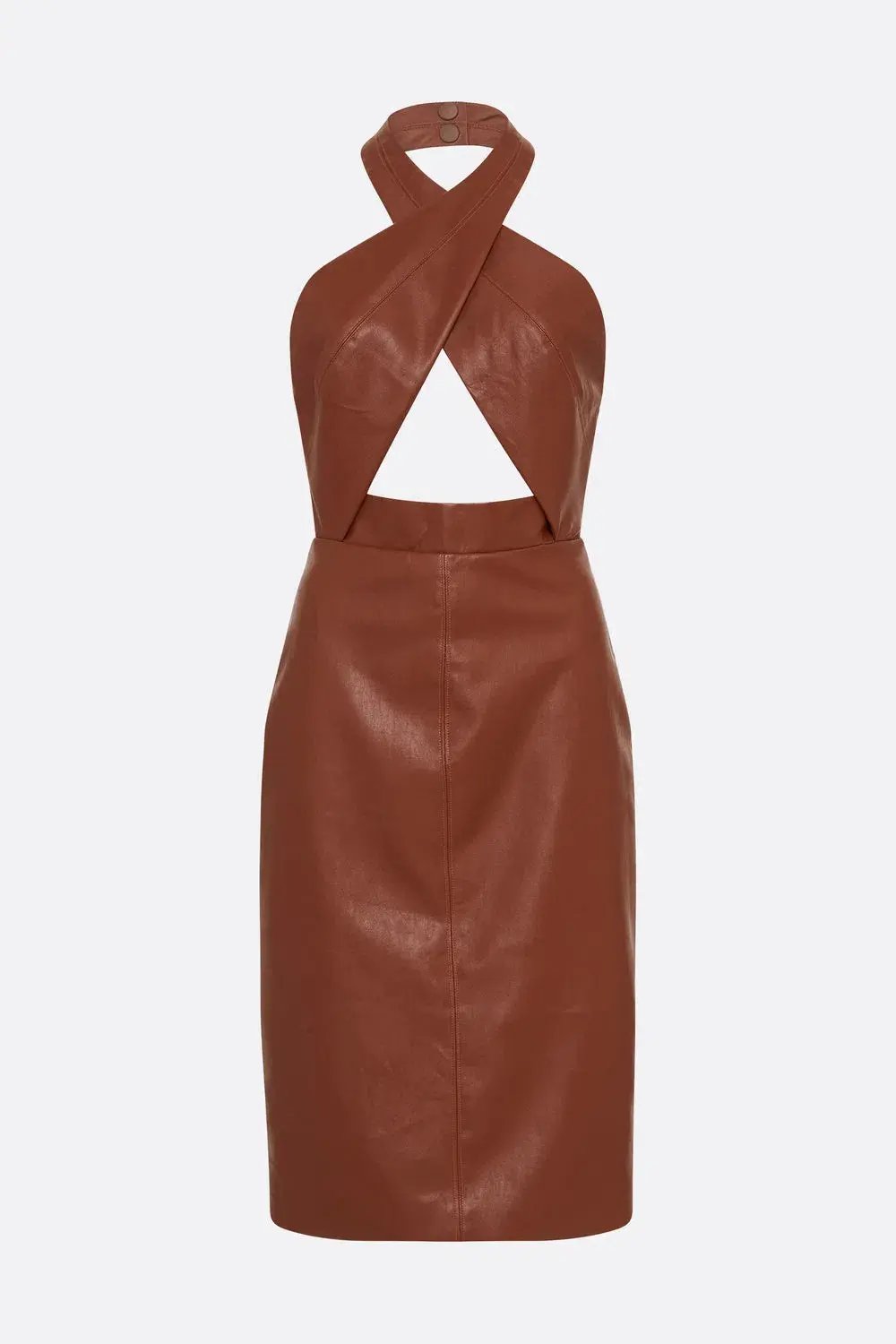 Manning Cartell Ginger Snaps Halter Midi Dress Dark Brown Size 6 / XS photo 4