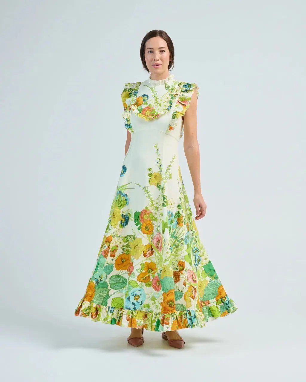 Alemais Constance Midi Ruffle Dress Floral Size 8 AU photo 10