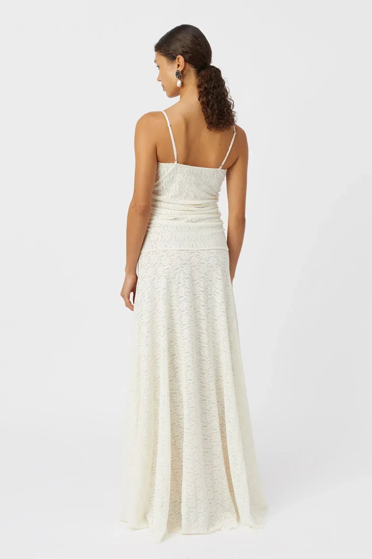 Camilla & Marc Camille Lace Maxi Dress Cream Size 8 photo 4