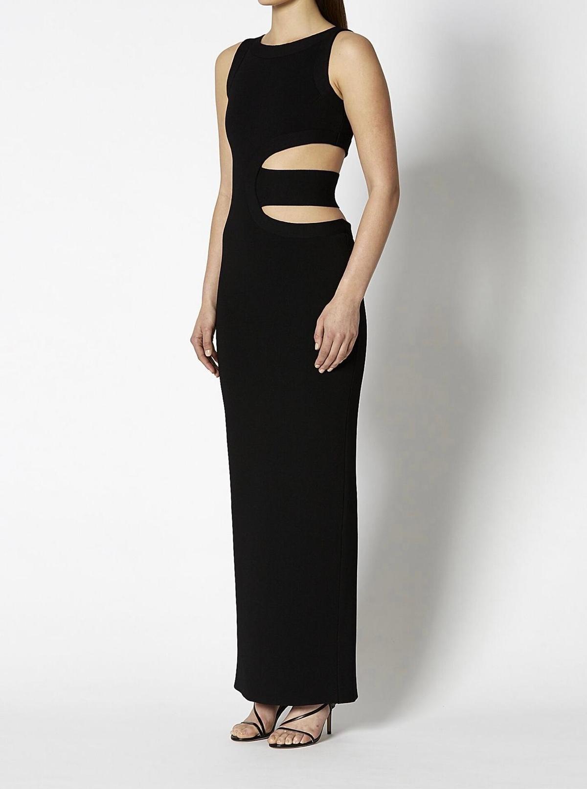 Scanlan Theodore Crepe Knit Gown Black Size 8 photo 2