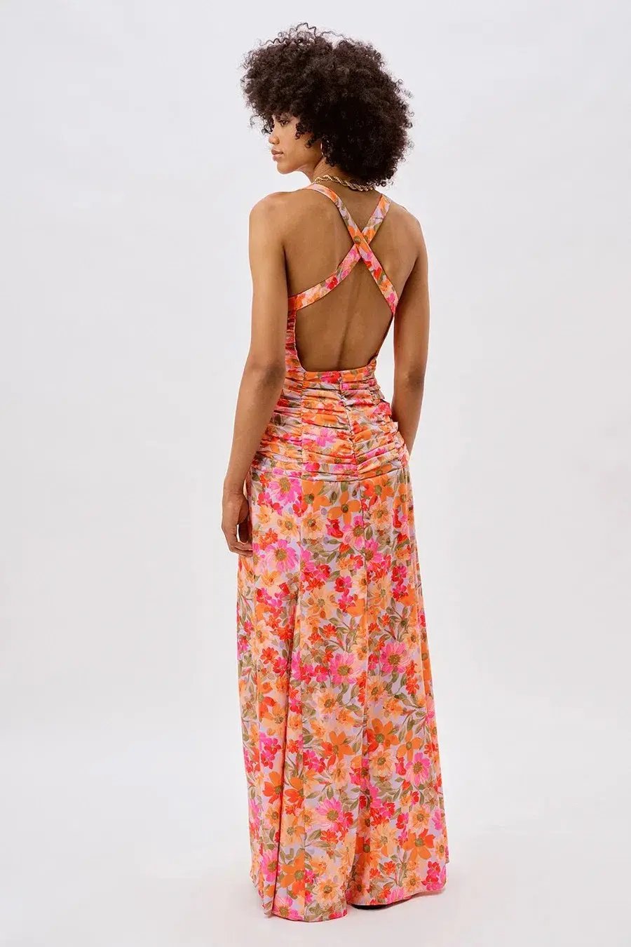 For Love and Lemons Willa Maxi Dress Print Size 10 photo 3