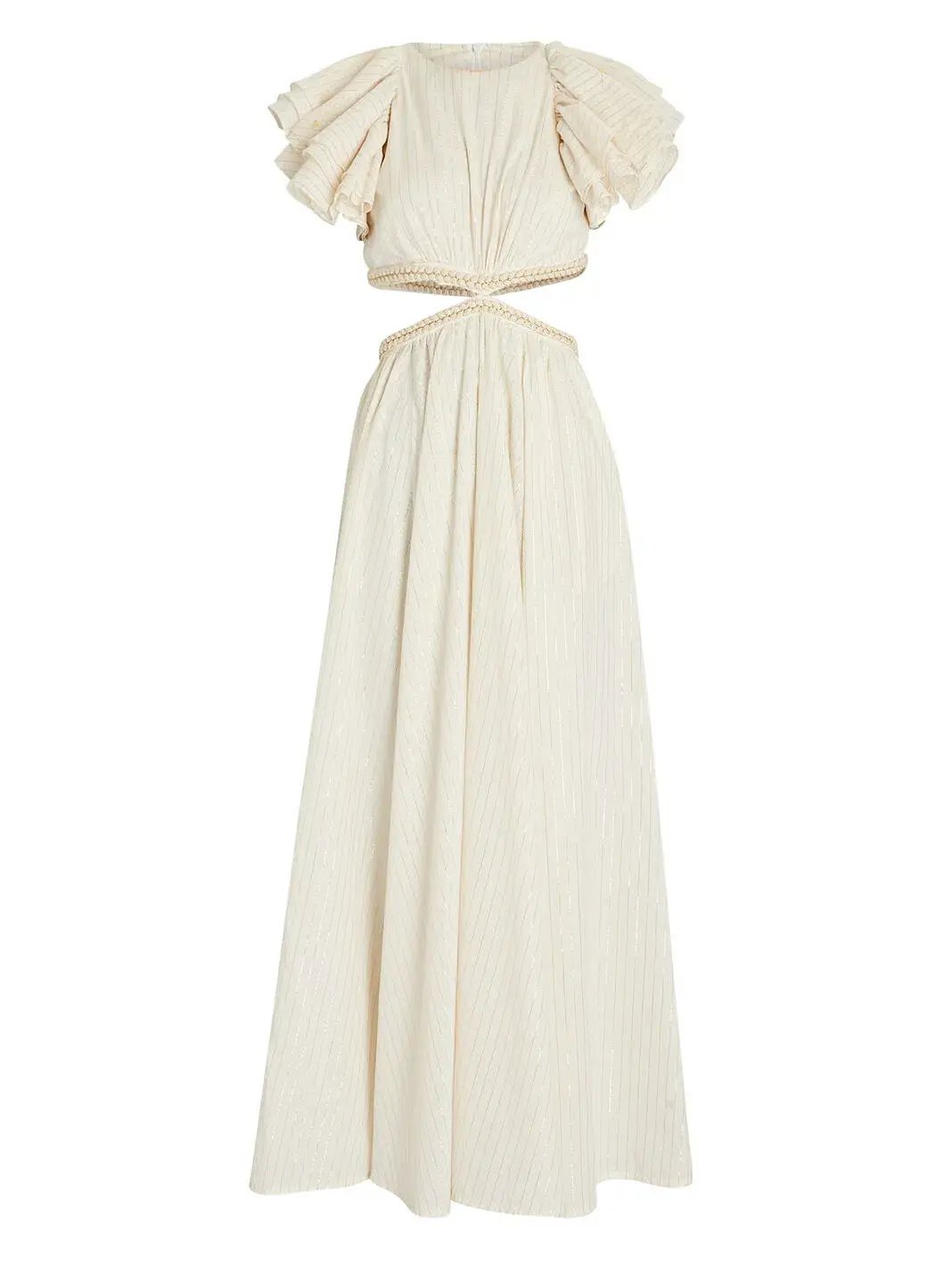 Zimmermann Anneke Cut Out Ruffle Dress Ivory Size 1 / AU 10 photo 3