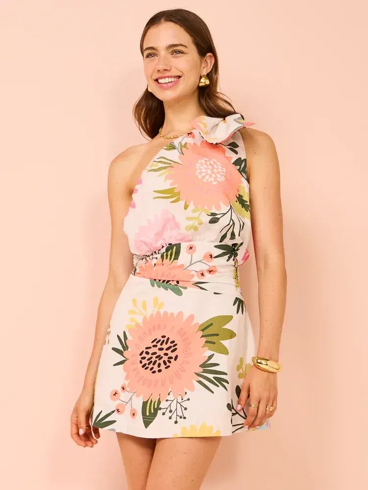 By Nicola Amelie One Shoulder Mini Dress In Potpourri Size 10 photo 4