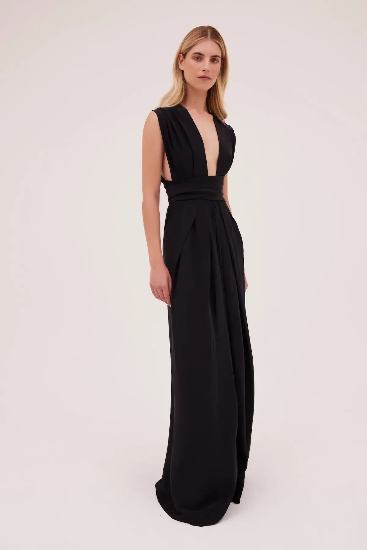 Bianca Spender Silk CDC Ascendant Gown Black Size 0 / AU 6 photo 2