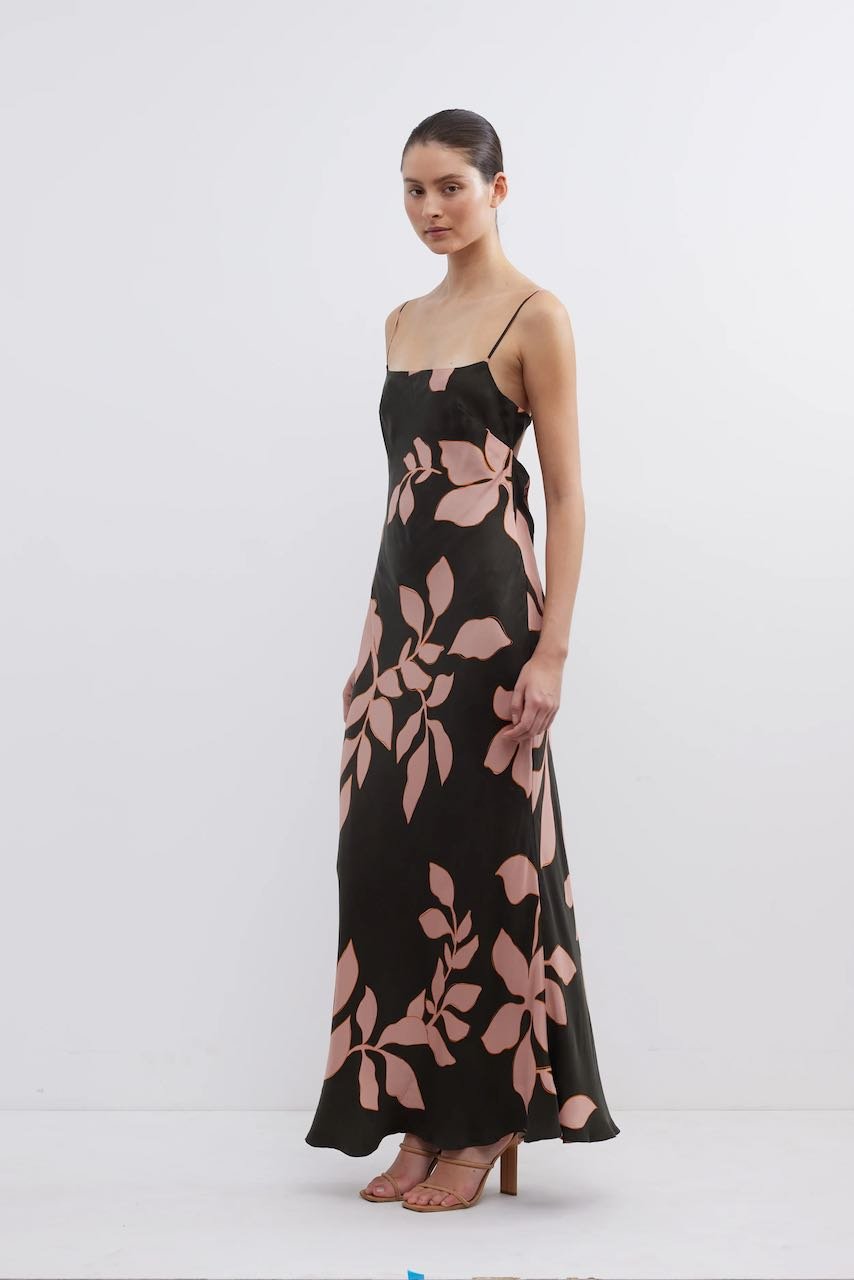 PASDUCHAS AVION BIAS MIDI DRESS - COCOA BEAN photo 2