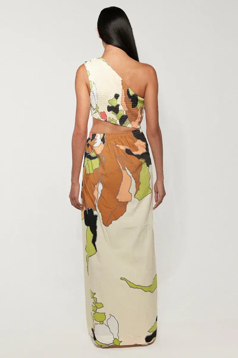 SWF Asymmetric Cut Out Maxi Dress Picture Perfect Size 6 photo 4