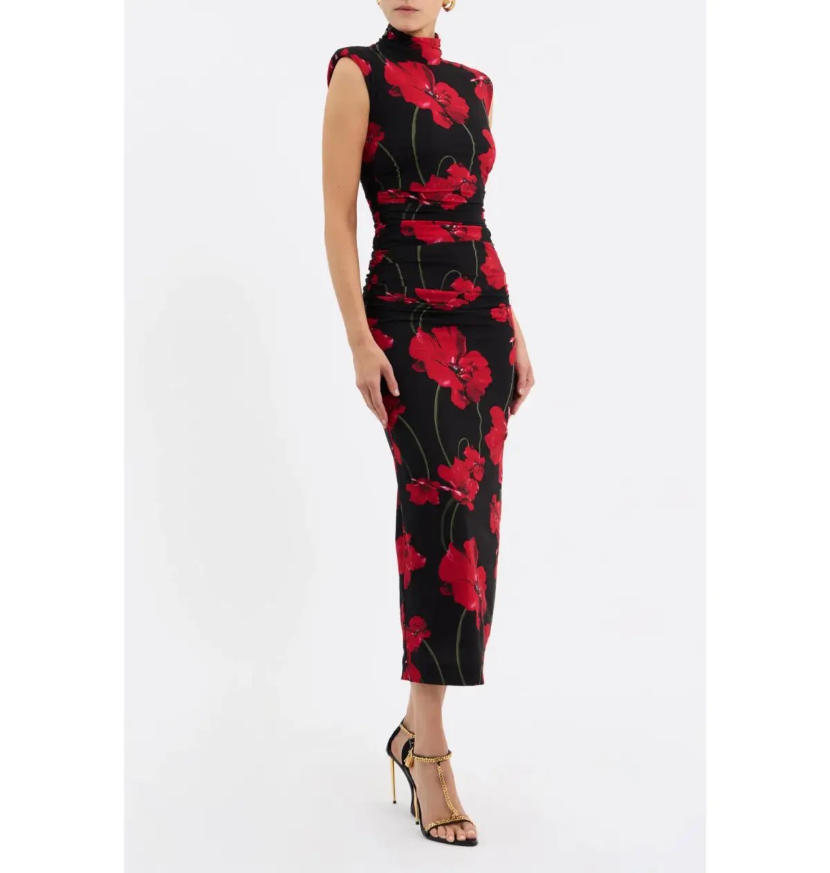 Rebecca Vallance Poppy Fields Midi Dress Floral Print Size AU 12 photo 2
