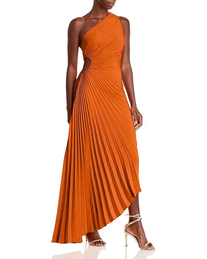 ALC Delfina Midi Dress Citrus Orange Size 2 / AU 8 photo 3