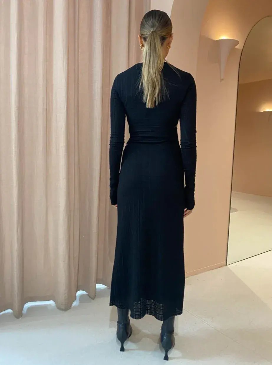 Camilla and Marc Ellsworth Midi Dress Black Size 6 photo 3