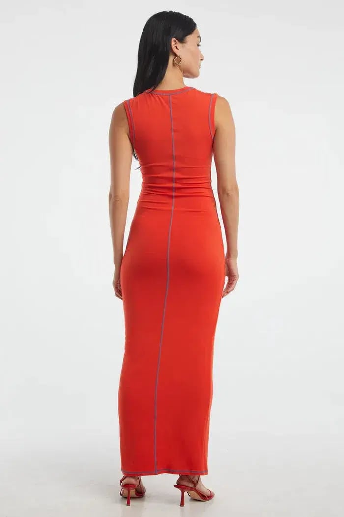 The Line by K Inez Dress Persimmon Size L/Au 12 photo 3