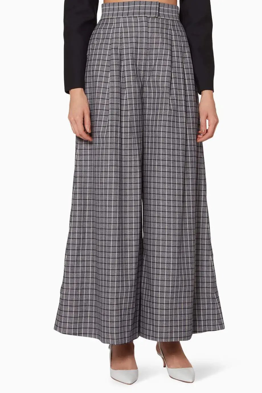 Acler Cunningham Pants Grey Check Print Size AU 6 photo 2