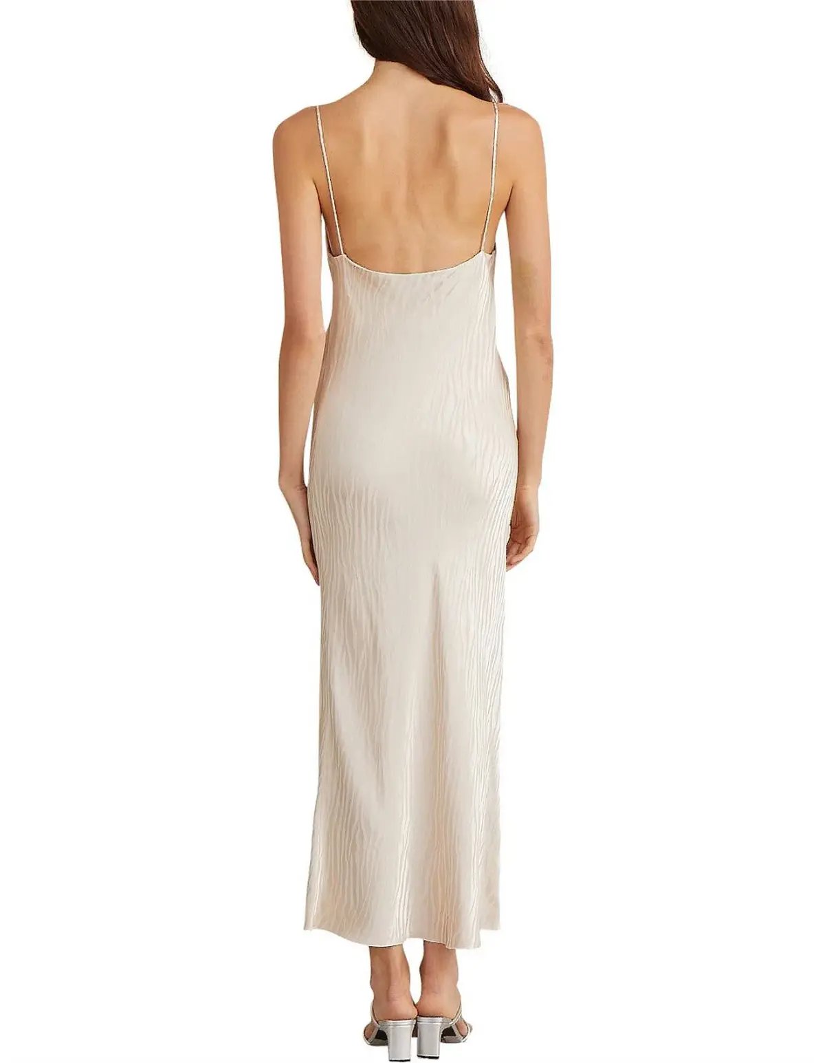 Bec & Bridge Kat Cowl Midi Dress in Cream Zebra Jacquard Size 8 photo 3
